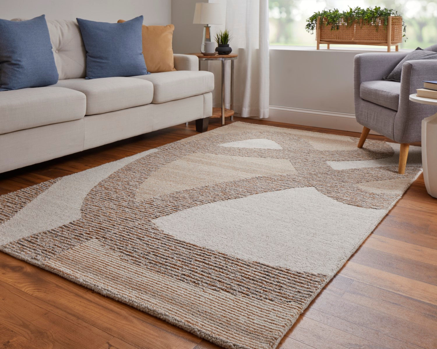 Middleton Abstract Tan/Brown/Ivory Rug