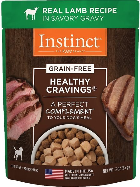 Instinct Healthy Cravings Grain-Free Cuts and Gravy Real Lamb Recipe Wet Dog Food Topper