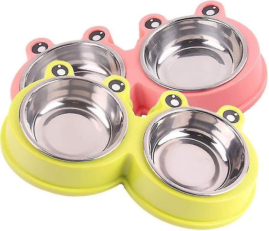 Cat Bowl， Double Bowl For Dog And Pets， Stainless Steel Pet Bowl Set， Double Bowl For Cat