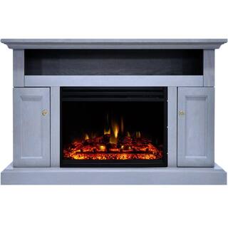 Cambridge Sorrento 47 in. Electric Fireplace Heater Mantel in Blue CAM5021-2SBLLG3