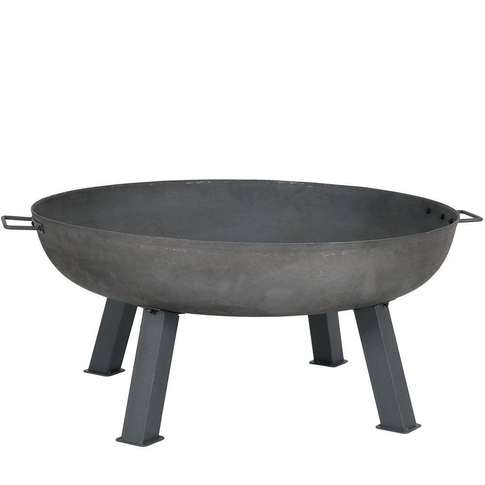 Sunnydaze Decor 34 in. x 15 in. Round Cast Iron Wood Burning Fire Pit Bowl in Steel RCM-LG570-Steel