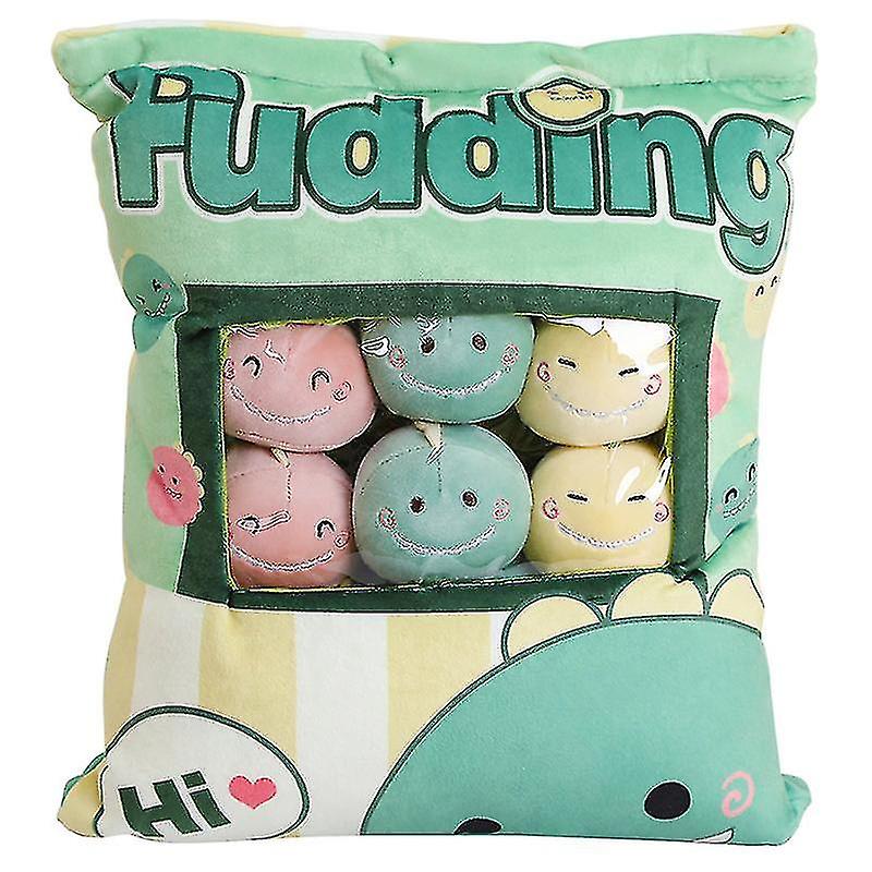 Cute Snack Pillow Stuffed Animal Toys Pudding Decorative Removable Kitty Cat Dolls Creative Toy Gifts