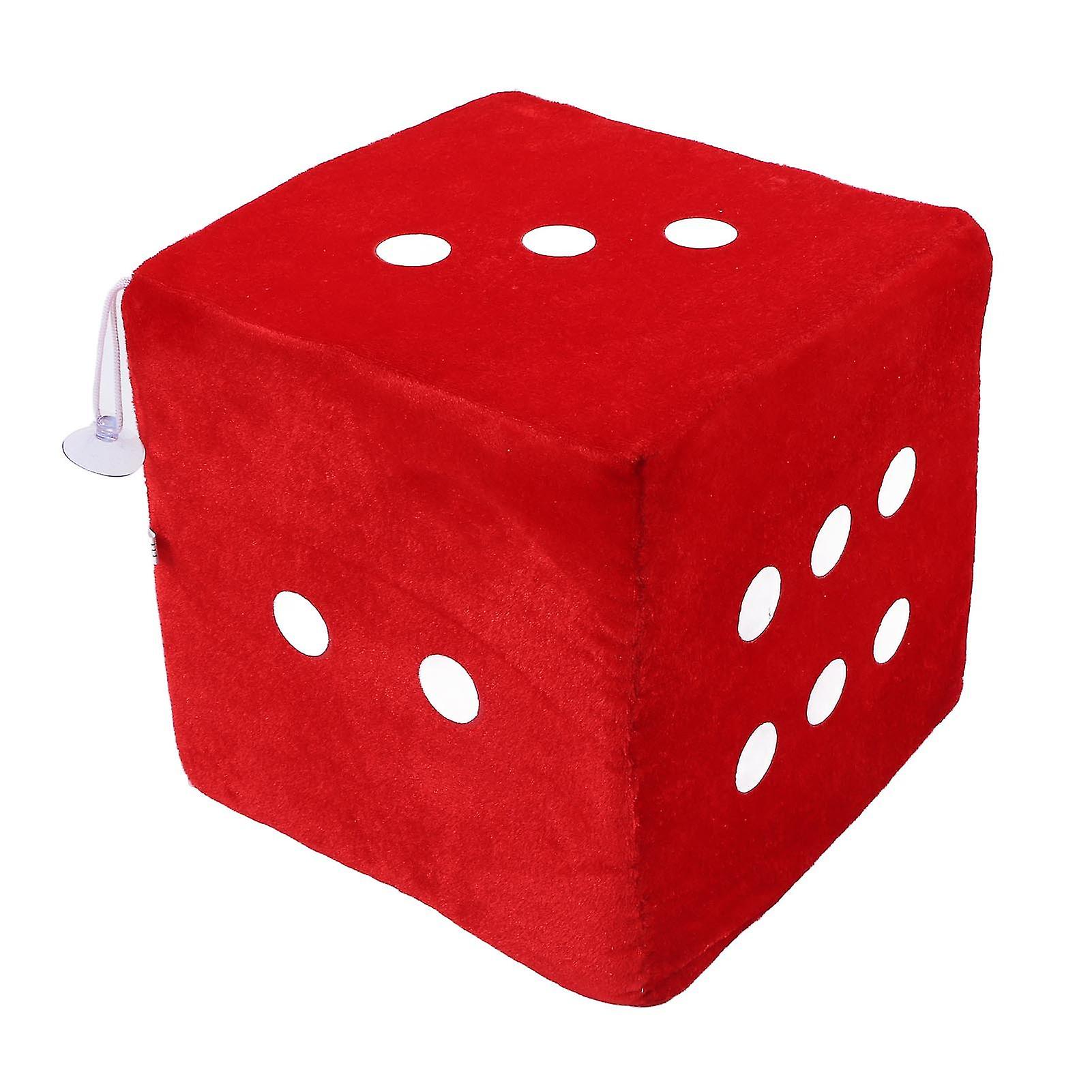 Plush Dice Toys Comfortable Stuffed Cubic Dice Toys Pillow for Home Sofa Decoration OrnamentRed