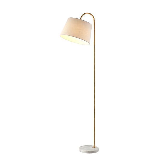 Dacey Floor Lamp Gold Leaf white Safavieh