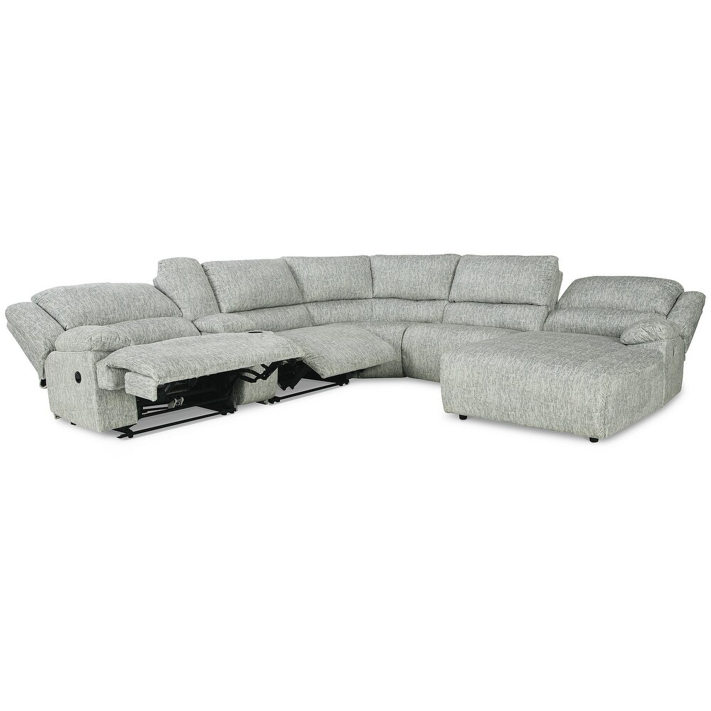 Signature Design by Ashley McClelland Gray 6 Piece Reclining Sectional with Chaise   165\