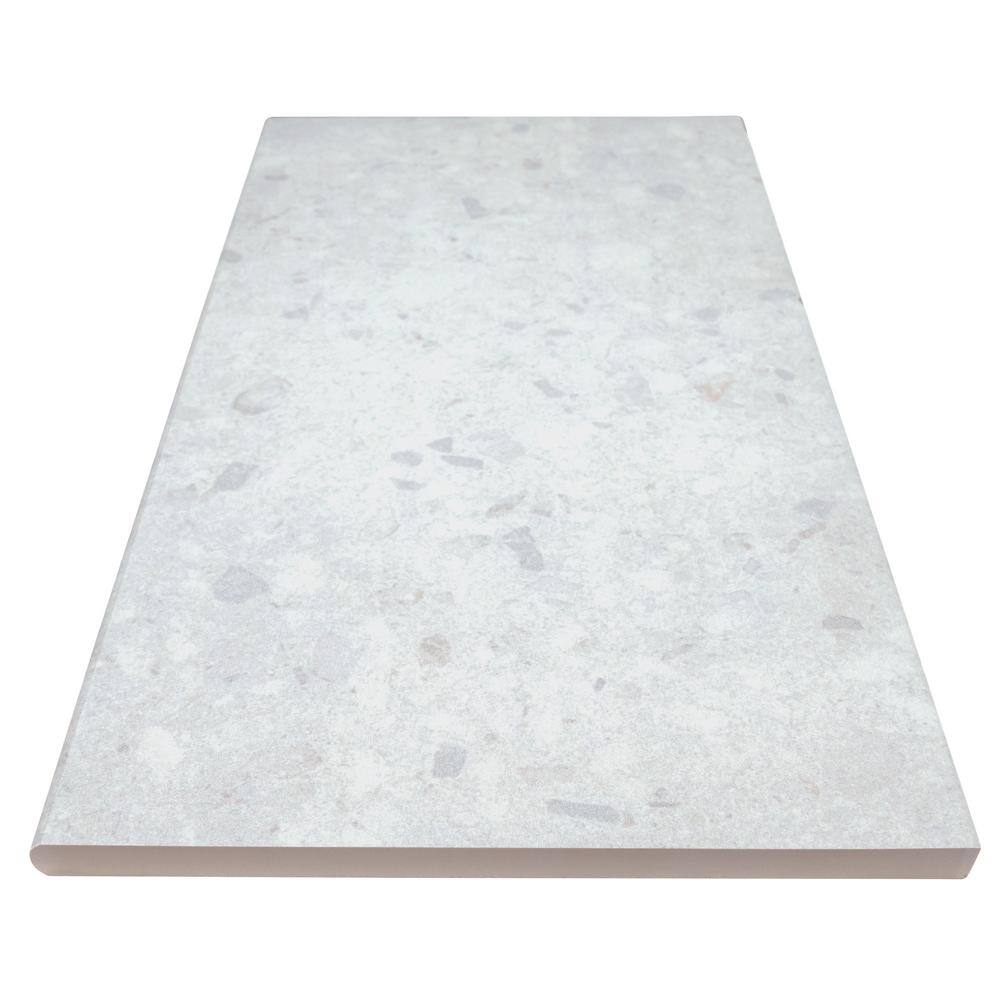 MSI 0.79 in. x 13 in. x 24 in. Terrazo Glacier Glazed Porcelain Pool Coping Floor (4.33 sq. ft.Case) COPNTERGLA1324