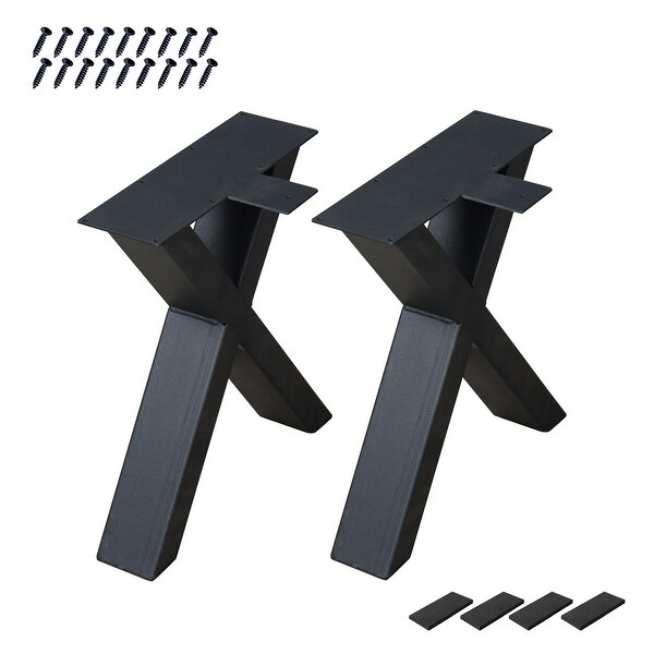 X-Type Iron Solid Metal Furniture Table Legs