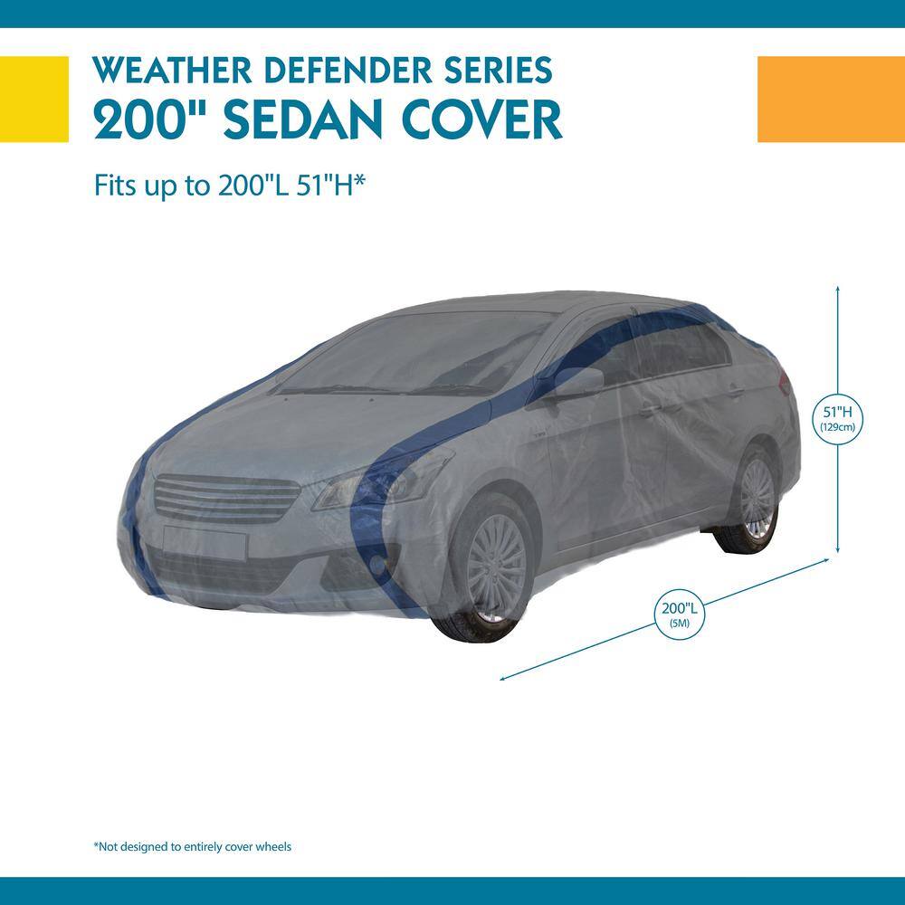 Classic Accessories Duck Covers Weather Defender Sedan Semi-Custom Car Cover Fits up to 16 ft. 8 in. A3C200