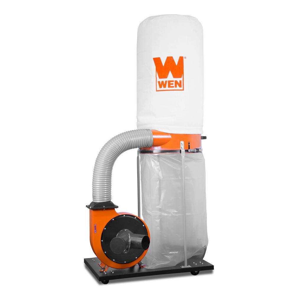 WEN 1500 CFM 16 Amp 5-Micron Woodworking Dust Collector with 50 Gal. Collection Bag and Mobile Base 3403