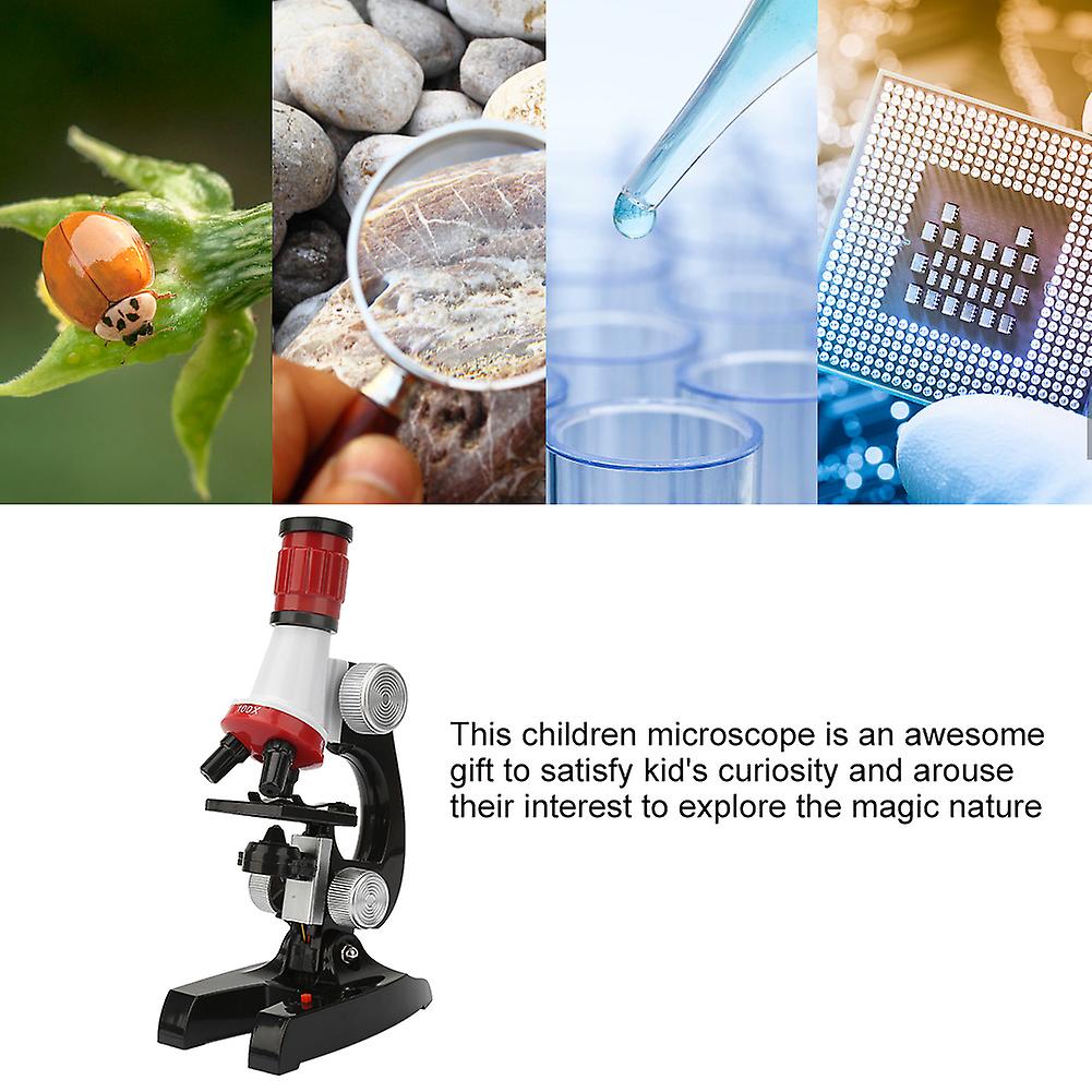 Kids Children Biological Microscope Kit Educational Science Beginner Microscope Toys