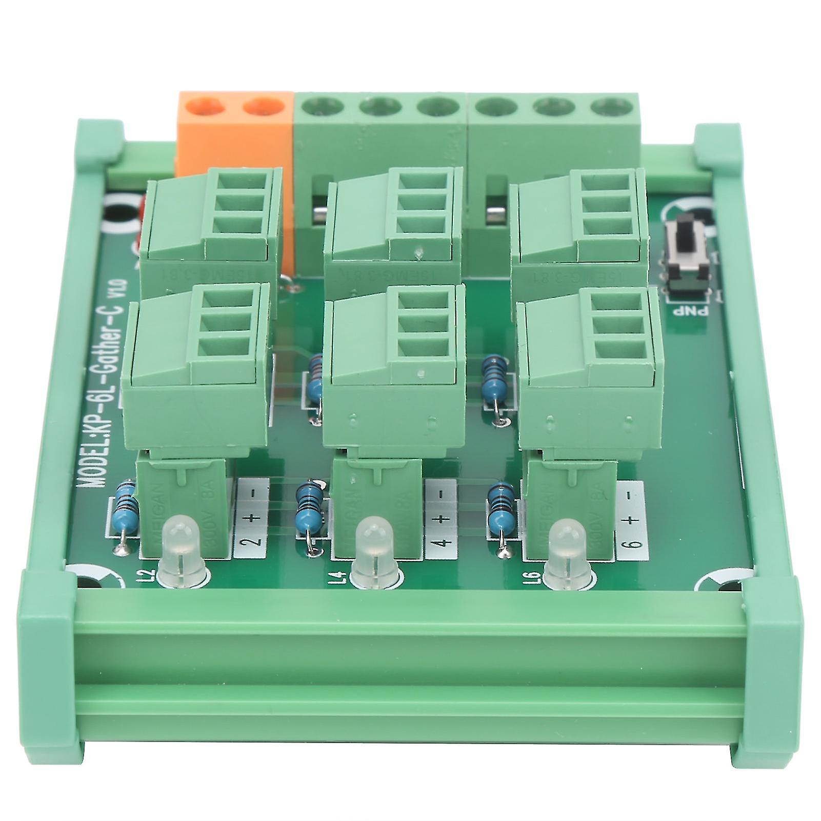 Terminal Block DIN Rail Mounting 3-Wire 6-Channel Acquisition Board KP-6L-Gther C