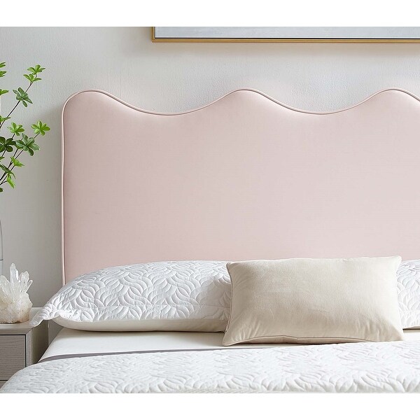 Monrovia Pink Velvet Upholstered King/California King Size Headboard - - 34023740