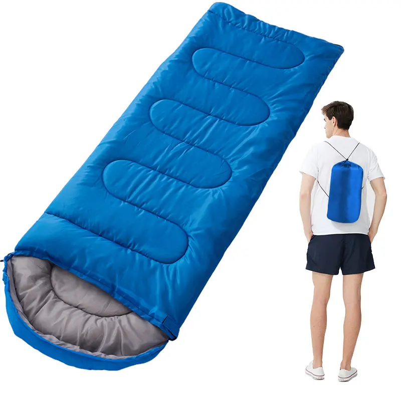 Fast Deliver Low Moq Portable Camping Sleeping Bag Thicken Warm Envelope Sleeping Bags For Adults