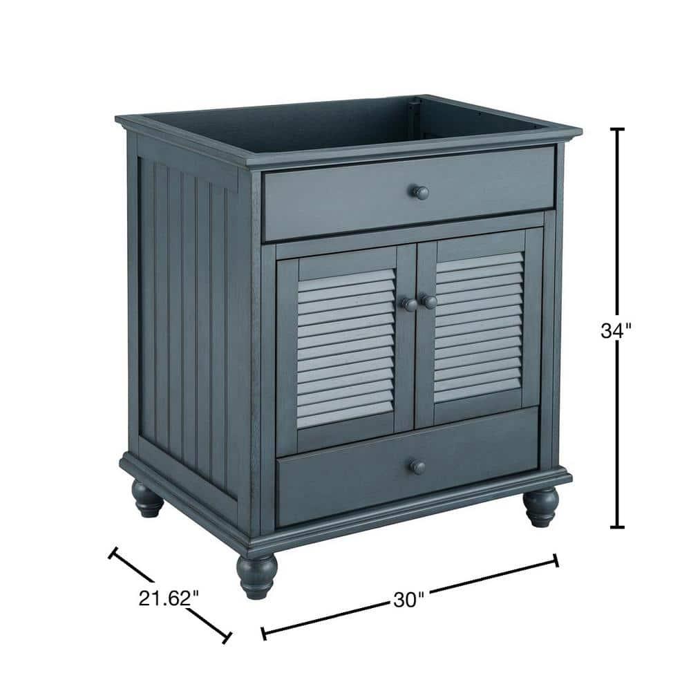 Home Decorators Collection Cottage 30 in W x 2163 in D Vanity Cabinet Only in Harbor Blue