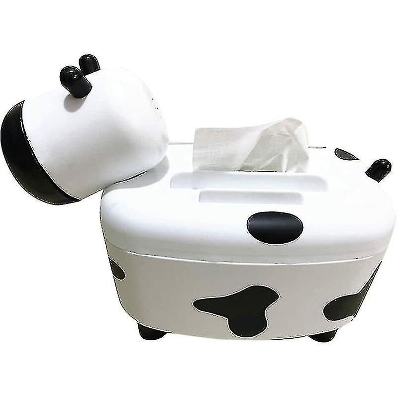 Tissue Box Holder Multifunctional Toothpick Holder Towel Dispenser Small Cow Gift