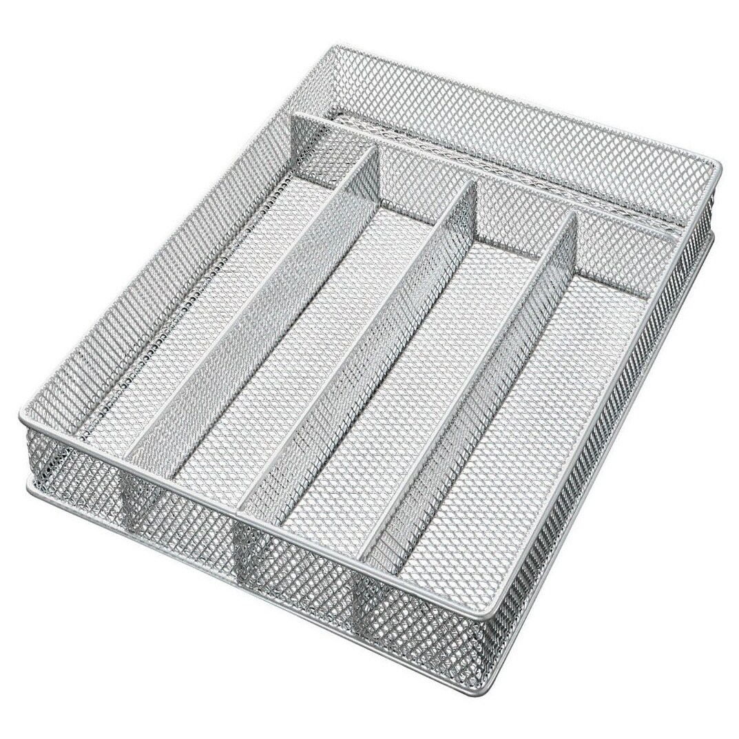 YBM Home Mesh 5-part In-drawer Cutlery， Utensil， and Flatware Organizer