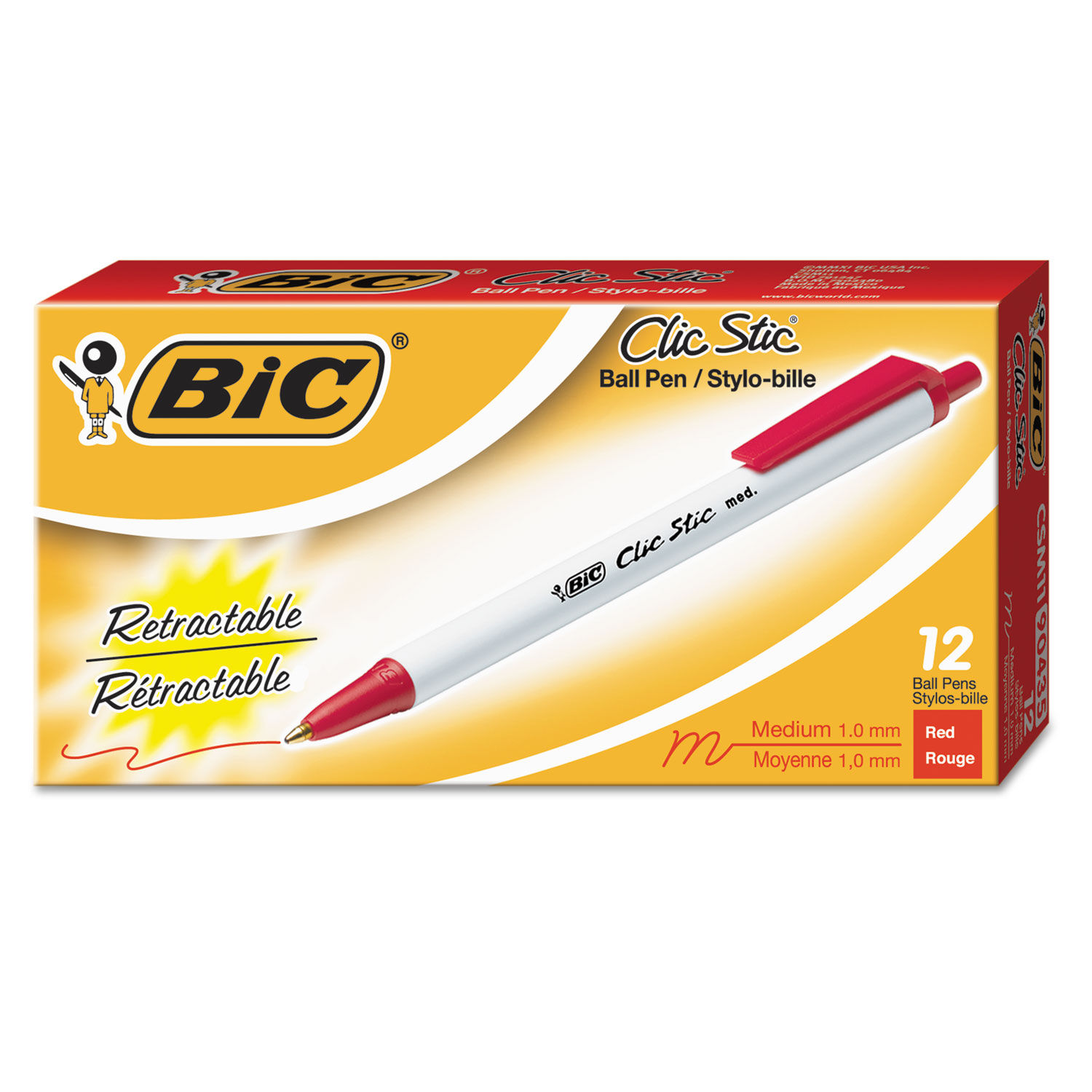 Clic Stic Ballpoint Pen by BICandreg; BICCSM11RD