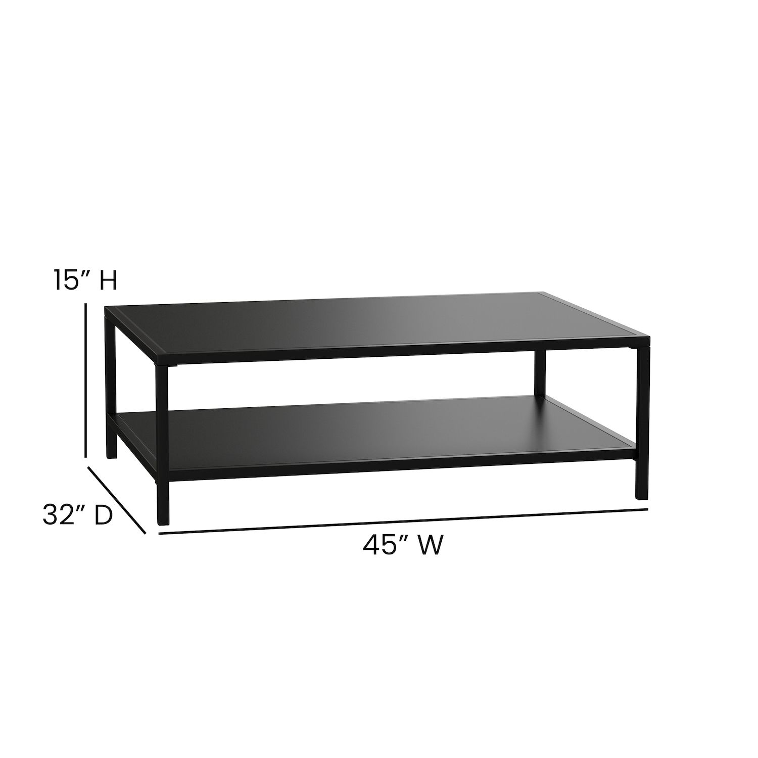 Flash Furniture Outdoor 2-Tier Patio Coffee Table