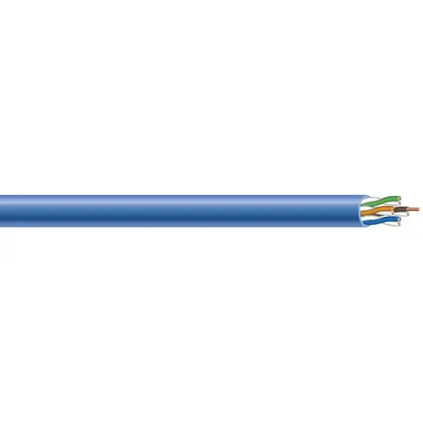 Southwire 100 ft. Blue 23/4 Solid CU CAT6 CMR (Riser) Data Cable