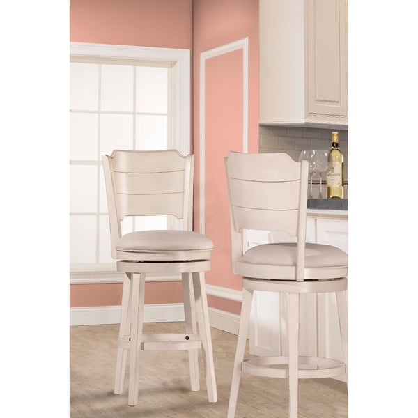 The Gray Barn Ragnarok 26.5-inch Sea White Swivel Counter Stool