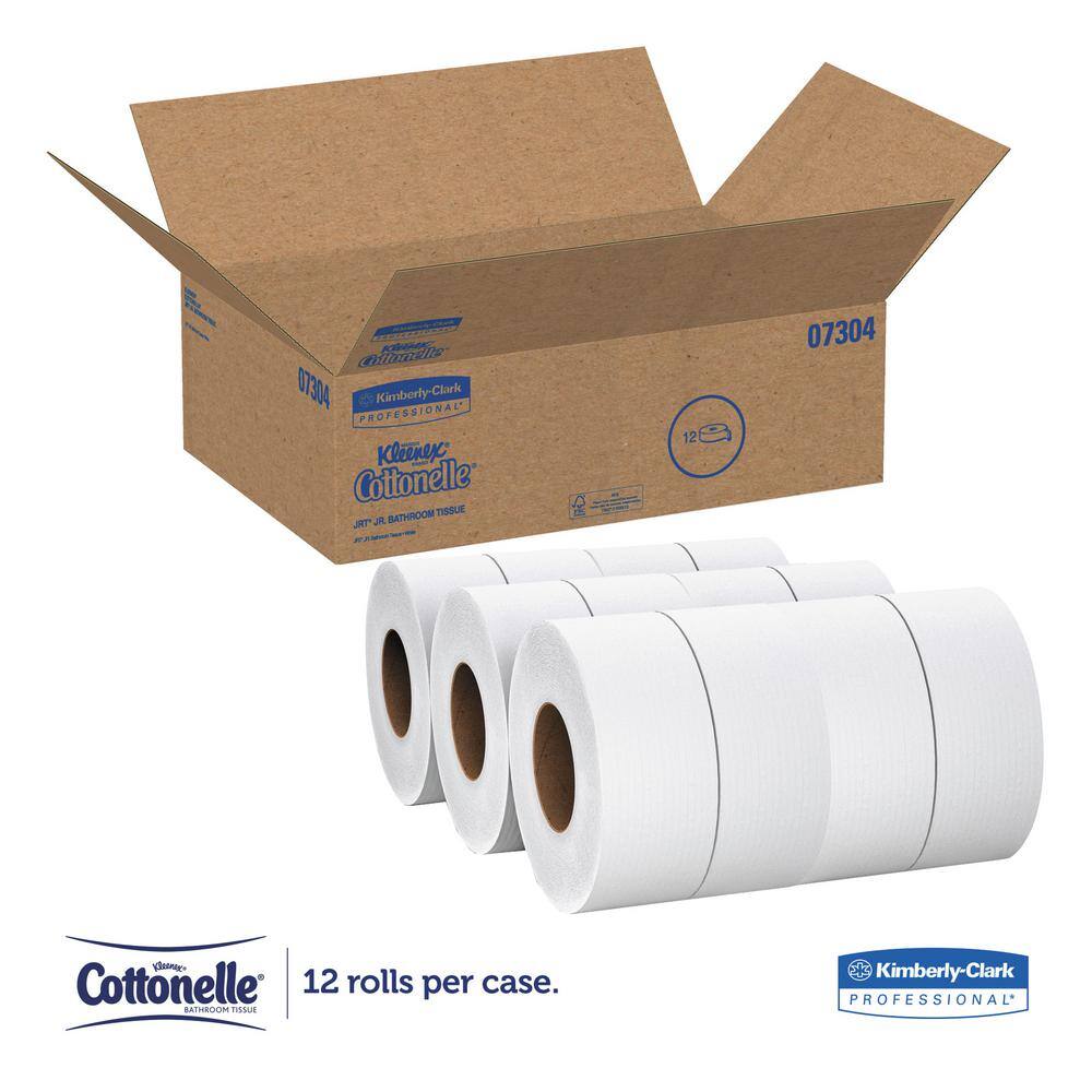 Kleenex Cottonelle White 2-Ply Jr. Jumbo Bathroom Tissue (12-Rolls) KCC07304