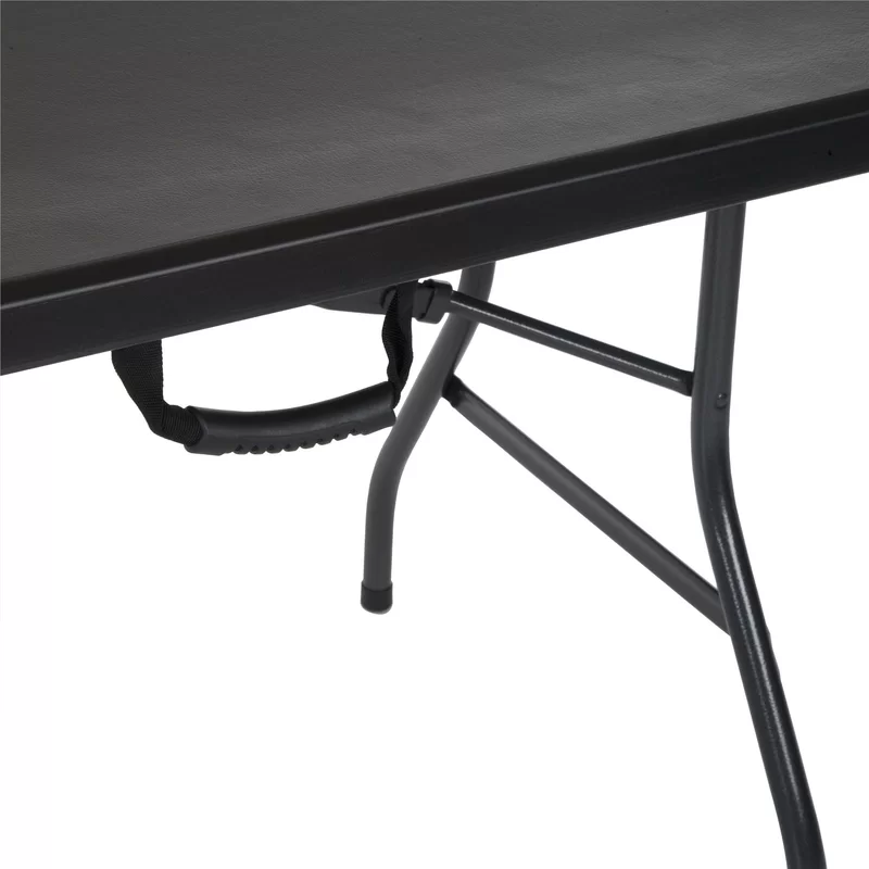 Cosco 14778BLK1X 96 in. Black Plastic Fold-in-Half Folding Banquet Table