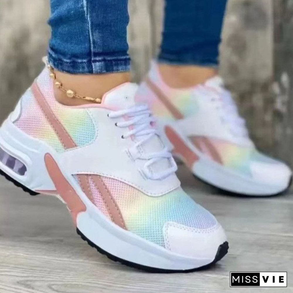 Women'Casual Mesh Colorblock Sneakers