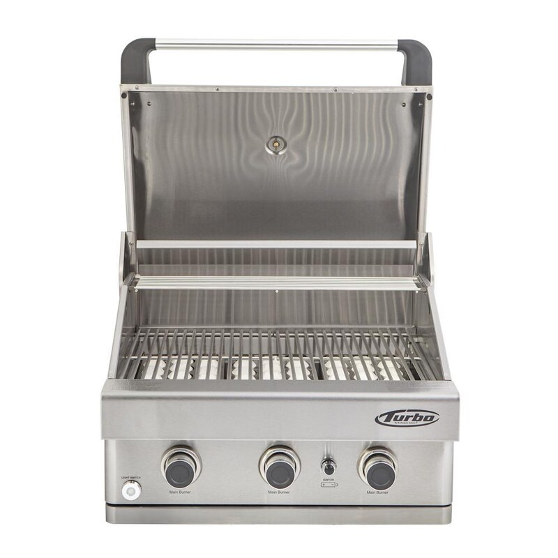 Turbo 26-Inch 3-Burner Built-In Natural Gas Grill