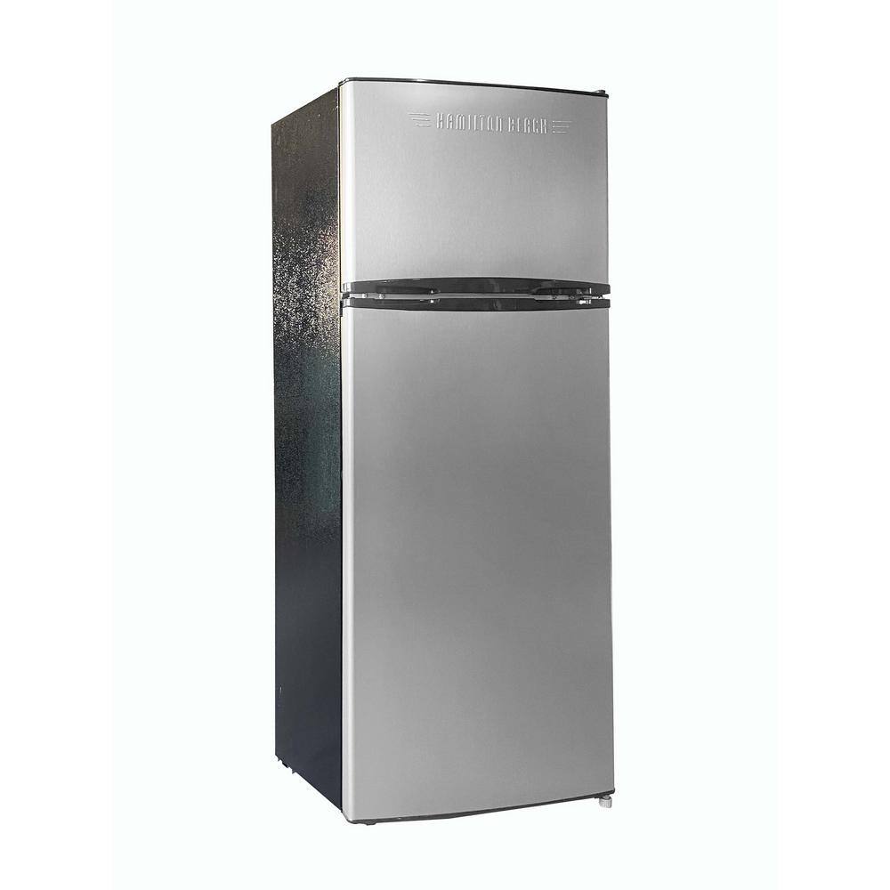 Hamilton Beach 7.5 cu. ft. Top Freezer Refrigerator in Stainless Steel Design HBFR7500