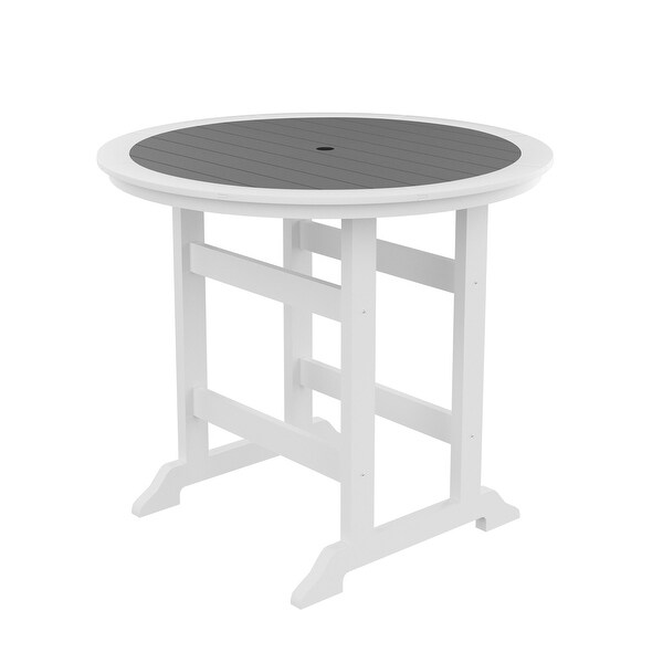 Outdoor Patio Recycled Plastic Round Dining Table Bar Table