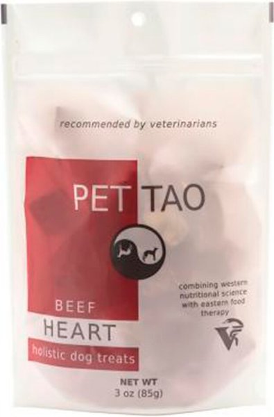 PET TAO Beef Heart Freeze-Dried Dog Treats， 3-oz bag