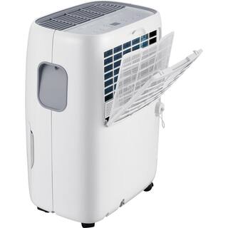 Whirlpool 30-Pint Portable Dehumidifier with 24-Hour Timer Auto Shut-Off Easy-Clean Filter Auto-Restart and Wheels WHAD301CW