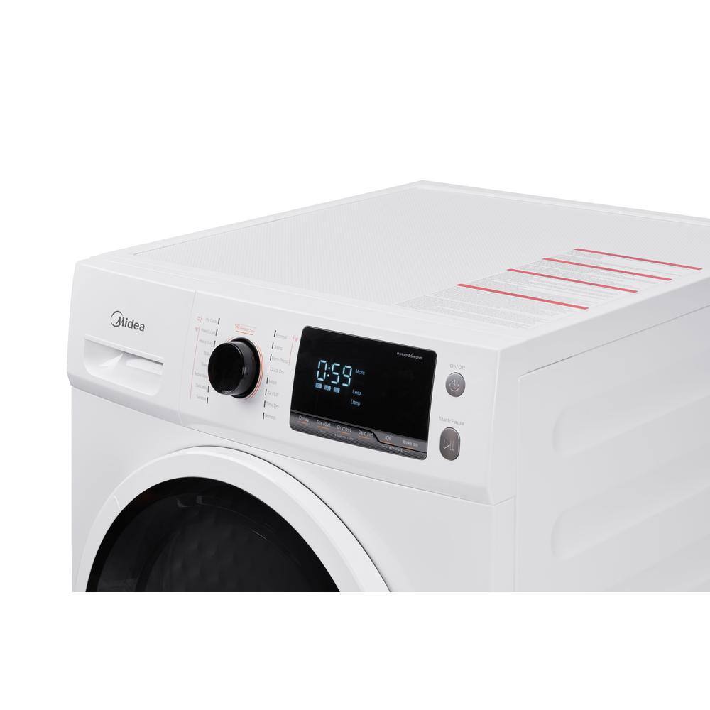 Midea 4.4 cu. ft. ventless Front Load Electric Dryer with Sensor dry in White MLE25H7BWW