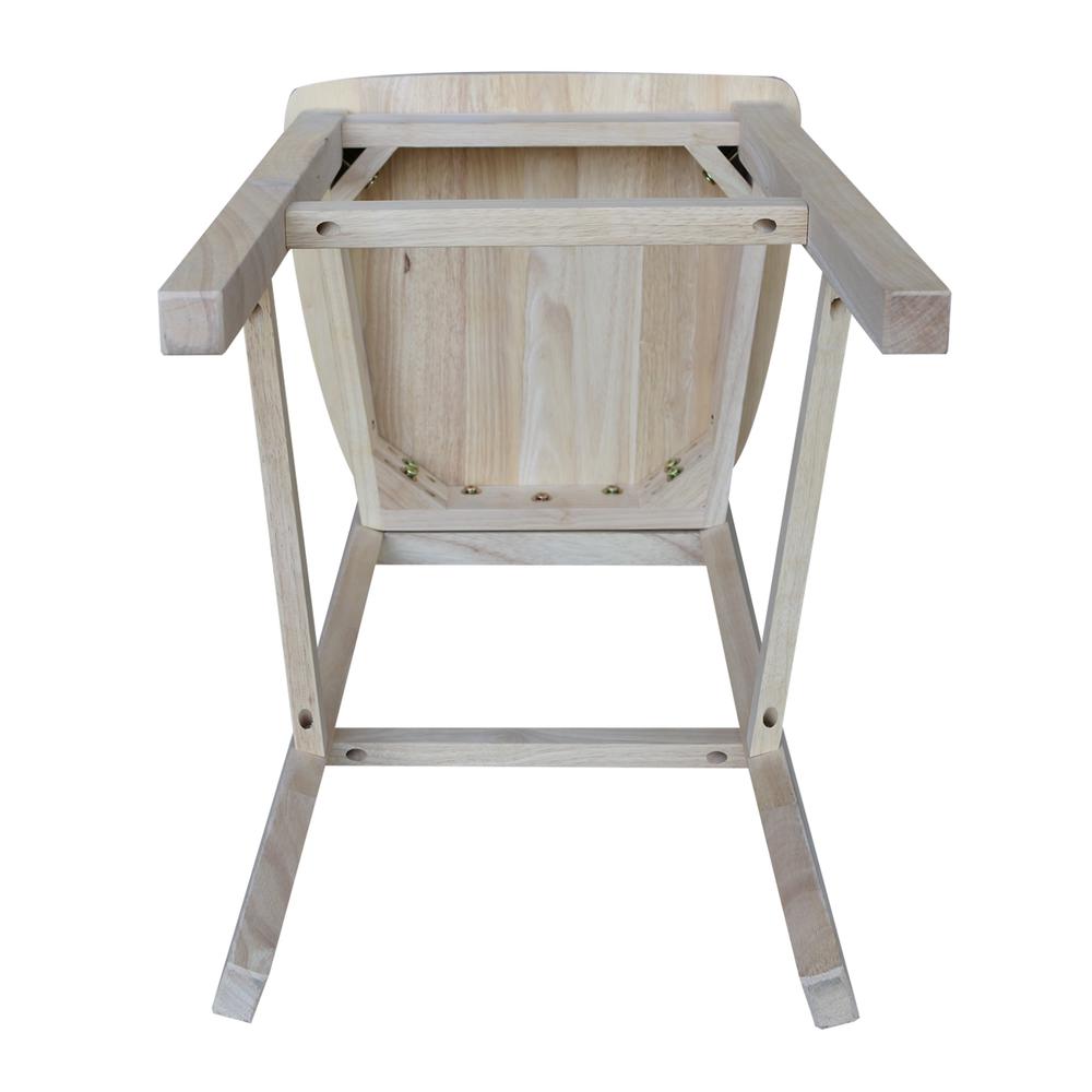 International Concepts S-3013 Slatback Stool， 30， Ready To Finish