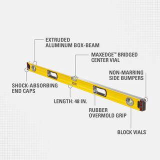 Stanley FATMAX 48 in. Non-Magnetic Aluminum Box Level 43-548