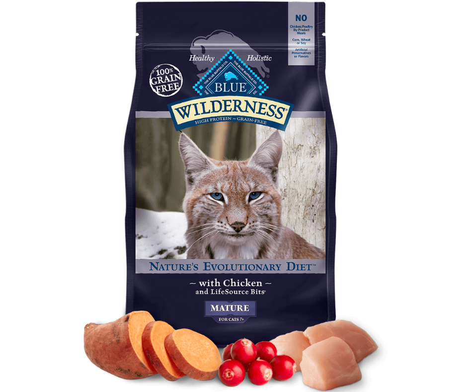 Blue Buffalo Wilderness - All Breeds， Mature Cat Chicken Recipe Dry Ca