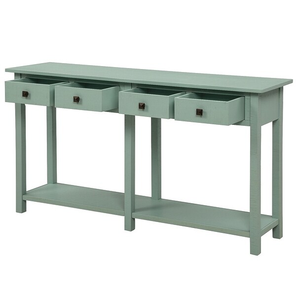 Entryway Table Console Table with Drawer and Bottom Shelf for Living Room