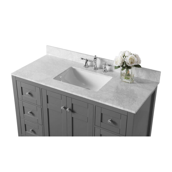 Maili Sapphire Gray 48-Inch Vanity Console with Mirror