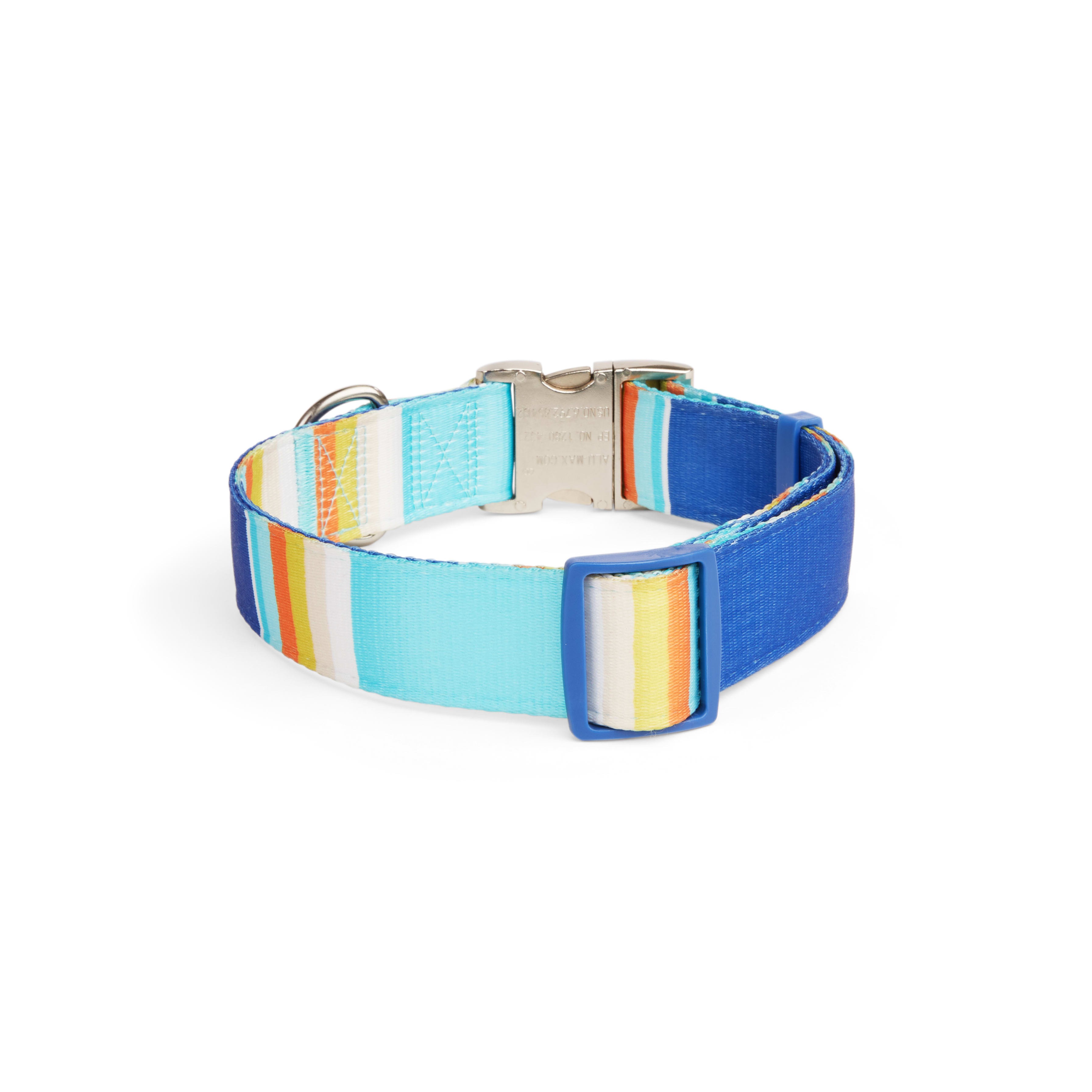 YOULY Blue/Orange Big Dog Collar， X-Large/XX-Large