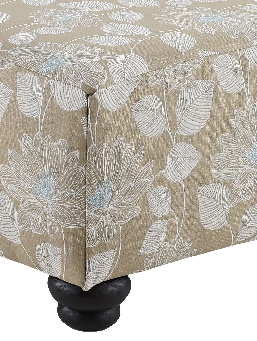 Garve Botanical Tan Accent Ottoman