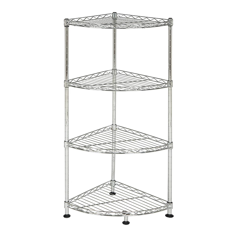 Safavieh Damaris 4-Tier Chrome Wire Corner Rack