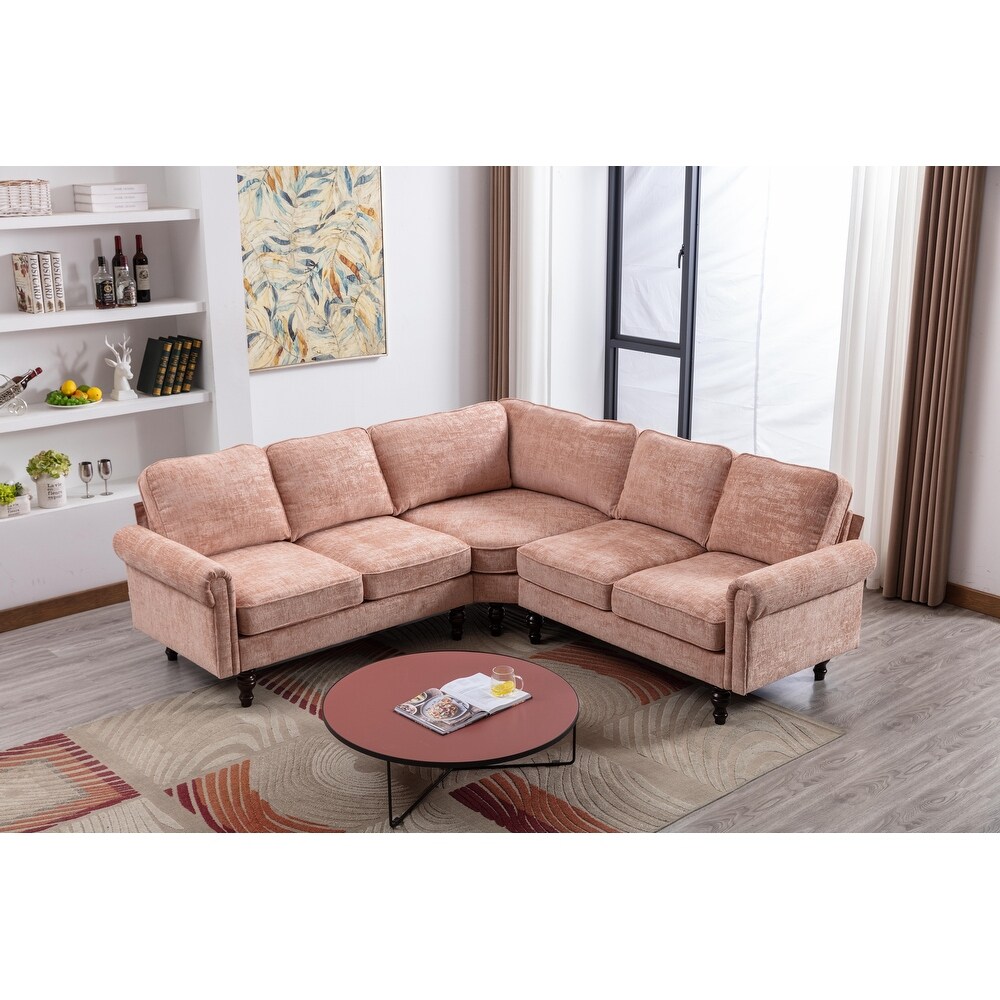 Chenille Fabric Sectional Sofa Living Room Sofa