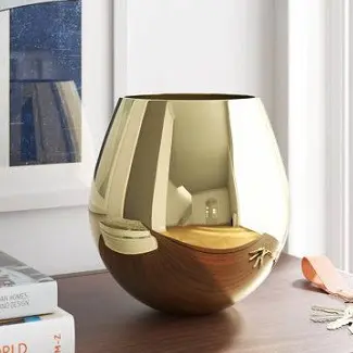 Home Interior Design Gold Finished Metal Planter Home Indoor Outdoor Garden Usage Customized Size Metal Planter