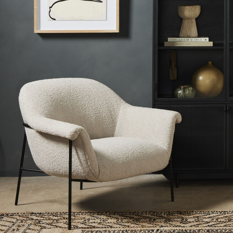 Suerte Knoll Sand Chair   Midcentury   Armchairs And Accent Chairs   by Zin Home  Houzz