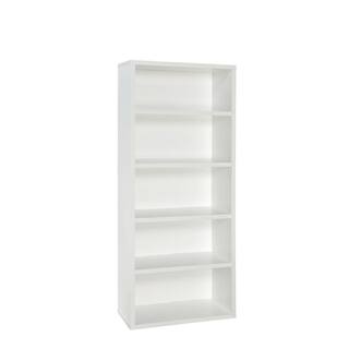 ClosetMaid 73 in. H x 30 in. W x 14 in. D White Wood 5-Cube Storage Organizer 13504