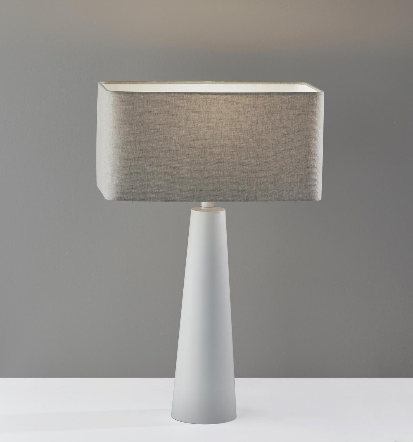 Adesso Lillian Table Lamp， White