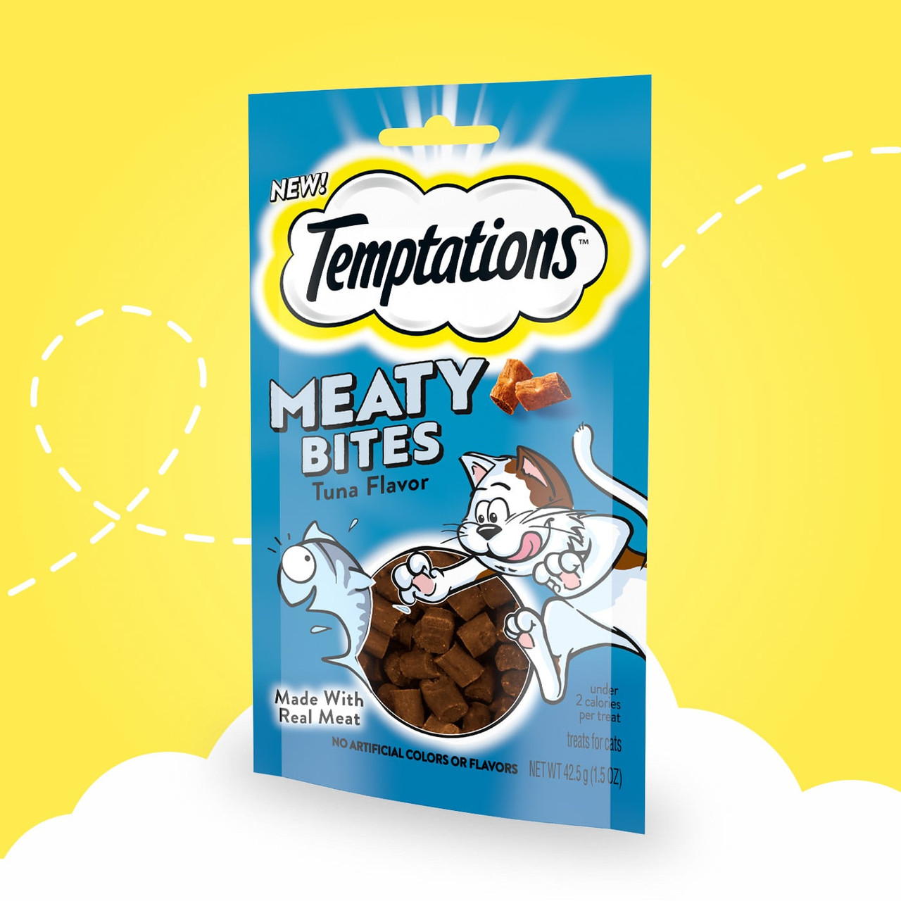 Temptations Meaty Bites Tuna Flavored Cat Treats， 1.5 Oz.