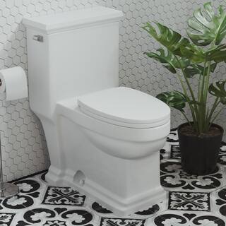 Swiss Madison Voltaire 1-Piece 1.28 GPF Single Flush Elongated Toilet in White Seat Included SM-1T114