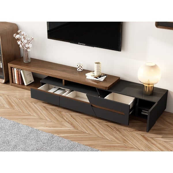 JASIWAY Modern Retractable TV Stand with Storage