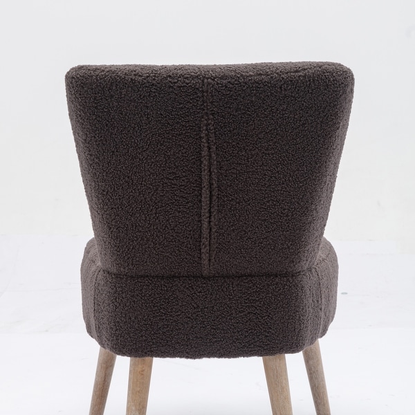 Kata Tufted Back Fabric Farmhouse Slipper Chair With Black Metal Legs